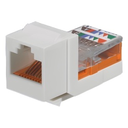 PANDUIT NK5E88MEIY Conector Jack Estilo Leadframe Tipo Keystone Categoria 5e de 8 Posiciones y 8 Cables Color Marfil