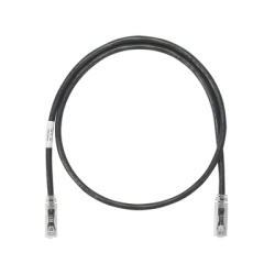 PANDUIT NK6PC1BLY Cable de Parcheo UTP Categoria 6 con Plug Modular en Cada Extremo - 0.3 Metros (1 Pie) - Negro