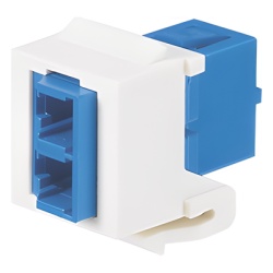 PANDUIT NKDLCMZIW Modulo Acoplador LC Duplex para Fibra Optica Monomodo OS1/OS2 Tipo Keystone Color Blanco Mate