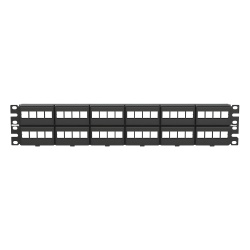 PANDUIT NKFP48Y Panel de Parcheo Modular Keystone (Sin Conectores) de 48 Puertos Identificacion con Etiqueta Adhesiva 2UR