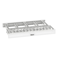 PANDUIT NM1WH Organizador de Cables Horizontal NetManager de Alta Densidad Doble (Frontal y Posterior) Para Rack de 19in 1UR Color Blanco