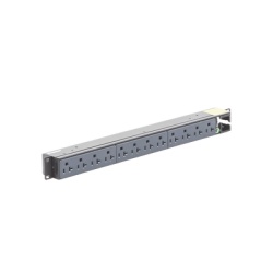 PANDUIT P12B01M PDU Basico para Distribucion de Energia Enchufe de Entrada NEMA 5-15P Con 12 Contactos NEMA 5-20R Instalacion Horizontal de 19in 1UR 15 Amp 120 Vca