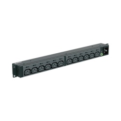 PANDUIT P12B46M PDU Basico para Distribucion de Energia Enchufe de Entrada NEMA L6-20P Con 13 Contactos C13 Instalacion Horizontal de 19in 1UR 20 Amp 220 Vca