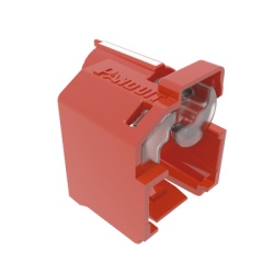 PANDUIT PSL-DCPLRE Kit de 10 Dispositivos Recubiertos para Impedir Desconexion de Plug RJ45 Color Rojo Incluye Herramienta para Instalar/Retirar