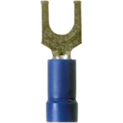 PANDUIT PV14-8F-C Terminal tipo espada PanTerm para calibre 14-16 Awg tornillo prisionero #8 color azul. Paquete de 100pz