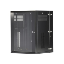 PANDUIT PZWMC18W Gabinete PanZone de Montaje en Pared de 19in Puerta con Ventana de Seguridad 18 UR 635mm de Profundidad Color Negro