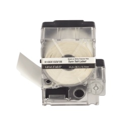 PANDUIT R100X150V1M Casete de 100 Etiquetas Autolaminadas Turn-Tell con Rotacion para Mejor Visibilidad para Cables de Redes de Cobre o Fibra Optica de 5.5 a 7.1 mm (0.22 a 0.28 pulgadas) de Diametro