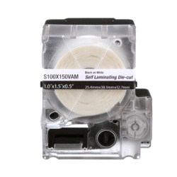 PANDUIT S100X150VAM Casete de 175 Etiquetas Autolaminadas de 25.4 x 38.1 mm (1 x 1.5 pulgadas) para Cables de 4 a 8.1 mm (0.16 a 0.32 pulgadas) de Diametro Area de Impresion Color Blanco