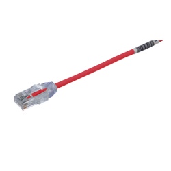 PANDUIT UTP28SP20RD Cable de Parcheo TX6 UTP Cat6 Diametro Reducido (28AWG) Color Rojo 6.1 Metros (20 Pies)