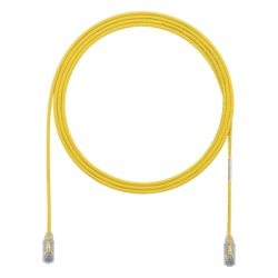 PANDUIT UTP28SP7YL Cable de Parcheo TX6 UTP Cat6 Diametro Reducido (28AWG) Color Amarillo 2.13 Metros (7 Pies)