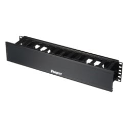 PANDUIT WMPHF2E Organizador de Cables Horizontal PatchLink Sencillo (Solo Frontal) Con Tapa Extendida Para Rack de 19in 2UR