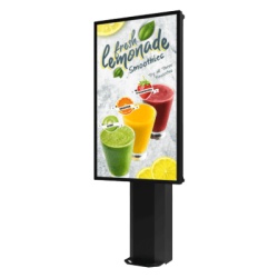 PEERLEES KOF555-1 Montaje Tipo Kiosco para exterior Compatible con Pantallas de 55" Samsung OH55AS / Diseno Ultradelgado / METAL / Exterior IP65 / Base Pedestal 8"