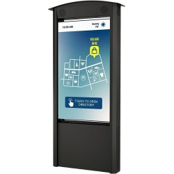 PEERLESS KOP55XHB-A Kiosko Vertical de 55" Xtreme High Bright Outdoor Display / Full HD 1080p / IP66 Display + IP55 Cabinet / Acero Inoxidable y Aluminio / Resistente a Vientos 135 mph / Opción Parlantes 100W / Touch IR 10 Puntos Opcional