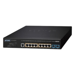 PLANET AVS-4210-8HP2X Switch AV Administrable Capa 2/ Compatible con Dante / 4 Puertos Gigabit PoE++ 802.3bt 95W + 4 Puertos Gigabit PoE+ 802.3at 32W + 2 Puertos 10G SFP+ / Presupuesto PoE 240W / Dual