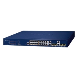 PLANET GS-4210-16P4C Switch Administrable PoE Capa 2 de 16 Puertos 10/100/1000 Mbps 802.3af/at 4 Puertos SFP Gigabit Hasta 240 W