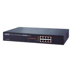 PLANET GSD-808HP Switch no administrable PoE Gigabit de 8 Puertos 10/100/1000 Mbps con High PoE 802.3af/at 130W potencia total