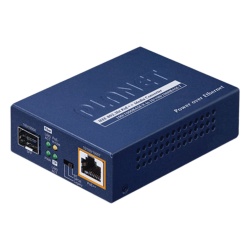 PLANET GUP-805A-60W Convertidor de Medios PoE 1 Puerto RJ45 Gigabit con Salida PoE 802.3af/at/bt (Hasta 60 W)/ 1 Puerto SFP 100/1000BASE-X