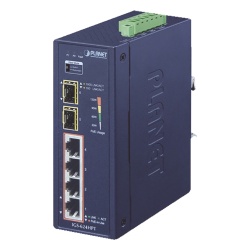 PLANET IGS-624HPT Switch PoE Industrial No Administrable de 4 Puertos PoE 10/100/1000T 802.3at 2 Puertos SFP 10/1000X
