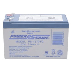 POWER SONIC PS-1270-F2 Bateria 12V 7AH Para Respaldo Tecnologias AGM/VRLA 5 Anos Vida Util Terminales F2 Reconocida UL