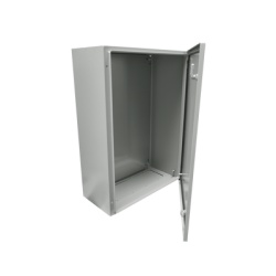 PRECISION PST-4060-20A Gabinete de Acero IP66 Uso en Intemperie (400 x 600 x 200 mm) con Placa Trasera Interior Metalica y Compuerta Inferior Atornillable (Incluye Chapa y Llave).