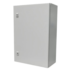 PRECISION PST-5070-25A Gabinete de Acero IP66 Uso en Intemperie (500 x 700 x 250 mm) con Placa Trasera Interior Metalica y Compuerta Inferior Atornillable (Incluye Chapa y Llave T).