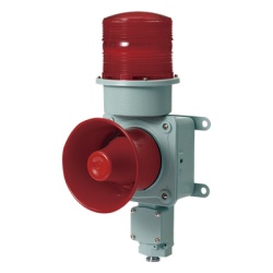 QLIGHT SDL-WS-120-R Combinacion de baliza LED color roja con sirena electronica para aplicaciones de la industria pesada max.120 dB a 120 VCA