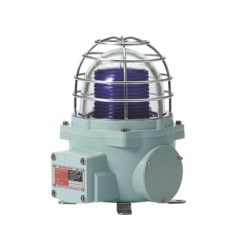 QLIGHT SNEL-24-B-ATEX Baliza con luz LED color Azul con patron de destello fijo o flasheante ideal para zonas y areas peligrosas opera en un rango de 12-24 VCD