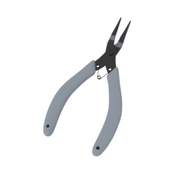 RF INDUSTRIES LTD RFA-4080-2 Pinzas de Punta Redonda Aserrada de 4.5" (125 mm) en Acero Inoxidable.