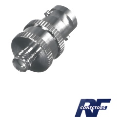 RF INDUSTRIES LTD RFB-1142 Adaptador en Linea de Conector BNC Hembra a SMA Hembra / Radios Portatil Kenwood Uniden Niquel/ Oro/ Teflon.