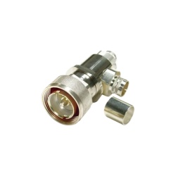 RF INDUSTRIES LTD RFD-1605-2L2 Conector DIN 7-16 Macho tipo COMBO Recto o Angulo Recto de Anillo para LMR-600 Plata/ Plata/ Teflon.
