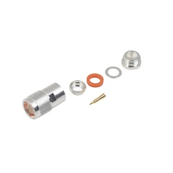 RF INDUSTRIES LTD RFN-1002-1SI Conector N Macho de Rosca para Cables 9913 RFLASH-1113 7810A RG8/U-SYS CNT-400 8214 Plata/Oro/Teflon.