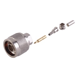 RF INDUSTRIES LTD RFN-1005-B-03 Conector N Macho de anillo plegable para cable RG-174/U BELDEN 8216.