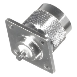 RF INDUSTRIES LTD RFN-1041-1 Conector N Macho para montaje en panel con 4 perforaciones a 18 mm.