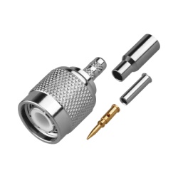 RF INDUSTRIES LTD RFT-1202-7 Conector TNC Macho de Anillo Plegable para Cable TEFLON-BLANCO-MOTOROLA Grupo M/C3 Niquel/ Oro/ Delrin.