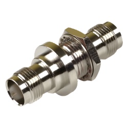 RF INDUSTRIES LTD RFT-1226 Adaptador Doble TNC Hembra para Chasis Montaje Hermetico con Aro de Goma y en Tipo D-Plano Niquel/ Oro/ Teflon.