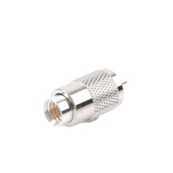RF INDUSTRIES LTD RFU-500 Conector UHF Macho (PL-259) para cables LP-400 RG-8/U RG-8U-SYS 8237 8267 8268 9913 CTN-400 7810 8214 7810A RFLASH-1113 LMR-400 Plata (Concha-Niquel)/ Plata/ D.A.P. (Fibra Si