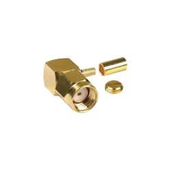 RF INDUSTRIES LTD RP-3010-1B Conector SMA Macho Inverso en Angulo Recto Anillo Plegable/ RG-174/U BELDEN 8216 Oro/ Oro/ Teflon.
