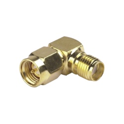 RF INDUSTRIES LTD RSA-3402-1 Adaptador en Angulo Recto de Conector SMA Macho a SMA Hembra Oro/ Oro/ Teflon.