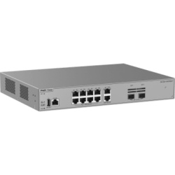 RUIJIE RG-CS61-10GT2MS-P Switch Capa 3 / 10 Puertos Gigabit PoE+ / 2 Puertos SFP 2.5GE / Capacidad de Conmutación 30 Gbps / PoE Budget 125 W / Diseño sin Ventilador / Protección contra Sobretensiones 10 kV / VSU / OSPF / RIP / Línea Cybrey