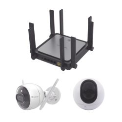 RUIJIE RGEW3200GXPRO/C6/C3X Kit de Router Ruijie Con Camara EZVIZ / I Incluye 1 PZA CS-C6 / 1PZ C3X / Un Router RGEW3200GXPRO