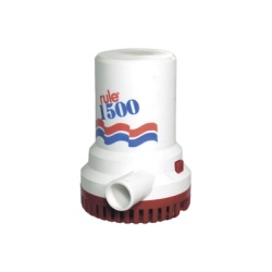 RULE 02 Bomba de Achique Sumergible Rule 02 / 1 500 GPH / 12V CD / Motor de Alta Eficiencia / Ejes de Acero Inoxidable / Proteccion Termica TCO / Certificacion CE e ISO 8849