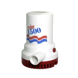 RULE 03 Bomba de Achique Sumergible Rule 03 / 1 500 GPH / 24V CD / Motor de Alta Eficiencia / Ejes de Acero Inoxidable / Proteccion Termica TCO / Certificacion CE e ISO 8849