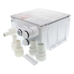 RULE 98B Sistema de desague para duchas con bomba de achique de 800 galones por hora a 12 Volts de corriente directa e interruptor de flotacion