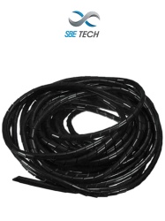 SAXXON TCE3350129 SBE TECH SBEESPN6 - Organizador de cables espiral negro 1/4" 10 metros en rollo