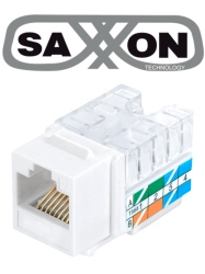 SAXXON TCE442023 SAXXON M265C5W - Modulo jack keystone RJ45 / 8 Hilos / CAT 5E / Compatible con calibres AWG 22-26 / Color blanco