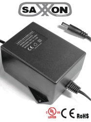 SAXXON TVN171016 SAXXON PSU24025 - Fuente de Poder de 24 Vca a 2.5 Amperes/ Cable de 2.5 Metros/ Entrada 110 Vca/ Proteccion contra Sobre Cargas/
