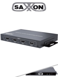 SAXXON TVT017007 SAXXON LKV401MS- Switch de Video HDMI Multivista para 4 Entradas y 1 Salida/ Resolucion 1080p60Hz/ Multiples Modos de Vista: Modo Dual y 3 Modos Cuadruples/ Muestra el Video de 4 Disp