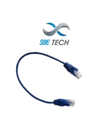 SBE TECH SBT2590001 SBE TECH SBE-PCC60.3M-BL28 - Patch cord cat. 6 DIAMETRO REDUCIDO 28 AWG con bota inyectada color azul 30 cm