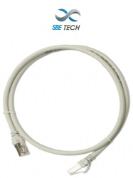 SBE TECH SBT2840001 SBE TECH PCC61.0MGY- Patch Cord Cat 6 con bota inyectada y moldeada 1m Gris