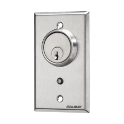 SECURITRON-ASSA ABLOY MX3568 Interruptor de Contacto / Accion Momentanea o Alternada / Indicador Audible Opcional / LED Bicolor / Opcion de Llave / Iluminacion / SPDT o DPDT / 5 Amperios / 12/24 VDC